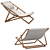 Portofino Folding Deck Chair, Brio Fabric 3D model small image 4