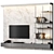 Modern TV Wall Shelf with Samsung Soundbar 3D model small image 1