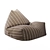 Zara Home Pouf Trio 3D model small image 4