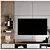 Modern TV Wall Mount Stand 3D model small image 3