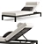 Modern Aluminum Poolside Chaise 3D model small image 1