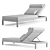 Modern Aluminum Poolside Chaise 3D model small image 5