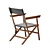 Folding Linen Chair by Zara Home 3D model small image 2