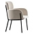 Sleek Azalea Brown Dining Chair 3D model small image 5