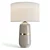 Sleek Banded Ceramic Table Lamp 3D model small image 1