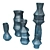 Rustic Crumpled Vases Collection 3D model small image 6