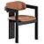 Modern Armrest Dining Chair Set 3D model small image 3