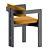 Modern Armrest Dining Chair Set 3D model small image 7