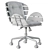 Modern Leather Swivel Office Chair 3D model small image 6