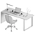 Modern Office Furnishings Collection 3D model small image 5