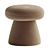 Elegant Cusco Footstool in Taupe 3D model small image 3