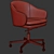 Modern Leather Swivel Office Chair 3D model small image 6