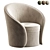 Elegant Bloom III Armchair (Russian Translation: Элегантное кресло Bloom III) 3D model small image 1