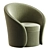 Elegant Bloom III Armchair (Russian Translation: Элегантное кресло Bloom III) 3D model small image 4