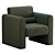 Sleek Modern 3D Accent Chair 3D model small image 4