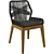 Woven Dining Chair with Wood 3D model small image 1