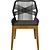 Woven Dining Chair with Wood 3D model small image 2