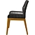 Woven Dining Chair with Wood 3D model small image 3