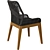 Woven Dining Chair with Wood 3D model small image 4