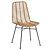 Chevron Rattan Dining Chair 80cm 3D model small image 1