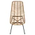 Chevron Rattan Dining Chair 80cm 3D model small image 3