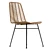 Chevron Rattan Dining Chair 80cm 3D model small image 4