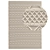 Elevated Geometric Cream Rug 3D model small image 4