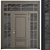 Modern Entry Door Set 90 3D model small image 3