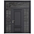 Modern Entry Door Set 90 3D model small image 6