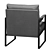 Industrial Loft Armchair Eco Leather 3D model small image 2