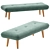 Elegant Blue Loa Bench 3D model small image 3