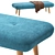 Elegant Blue Loa Bench 3D model small image 6